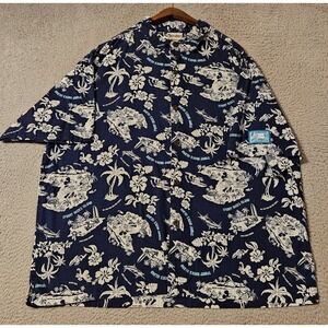 Walt Disney World Trader Mick's Surf Gear Hawaiian Island Shirt Mens XL Mickey